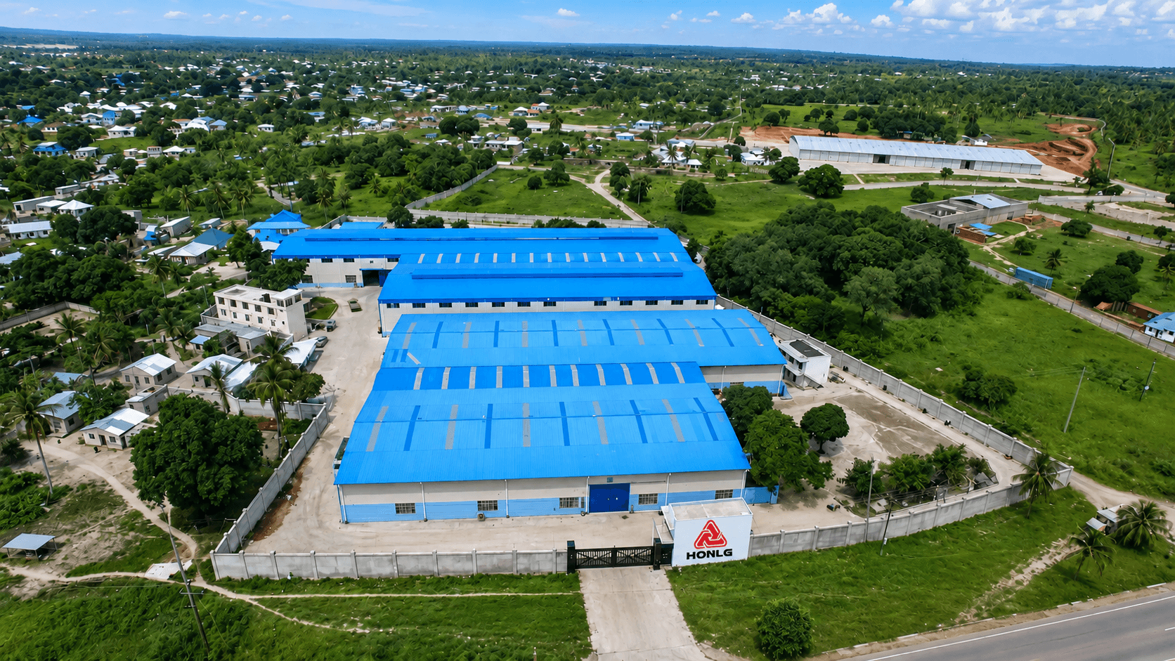 HONLG motorcycle factory aerial view and manufacturing strength